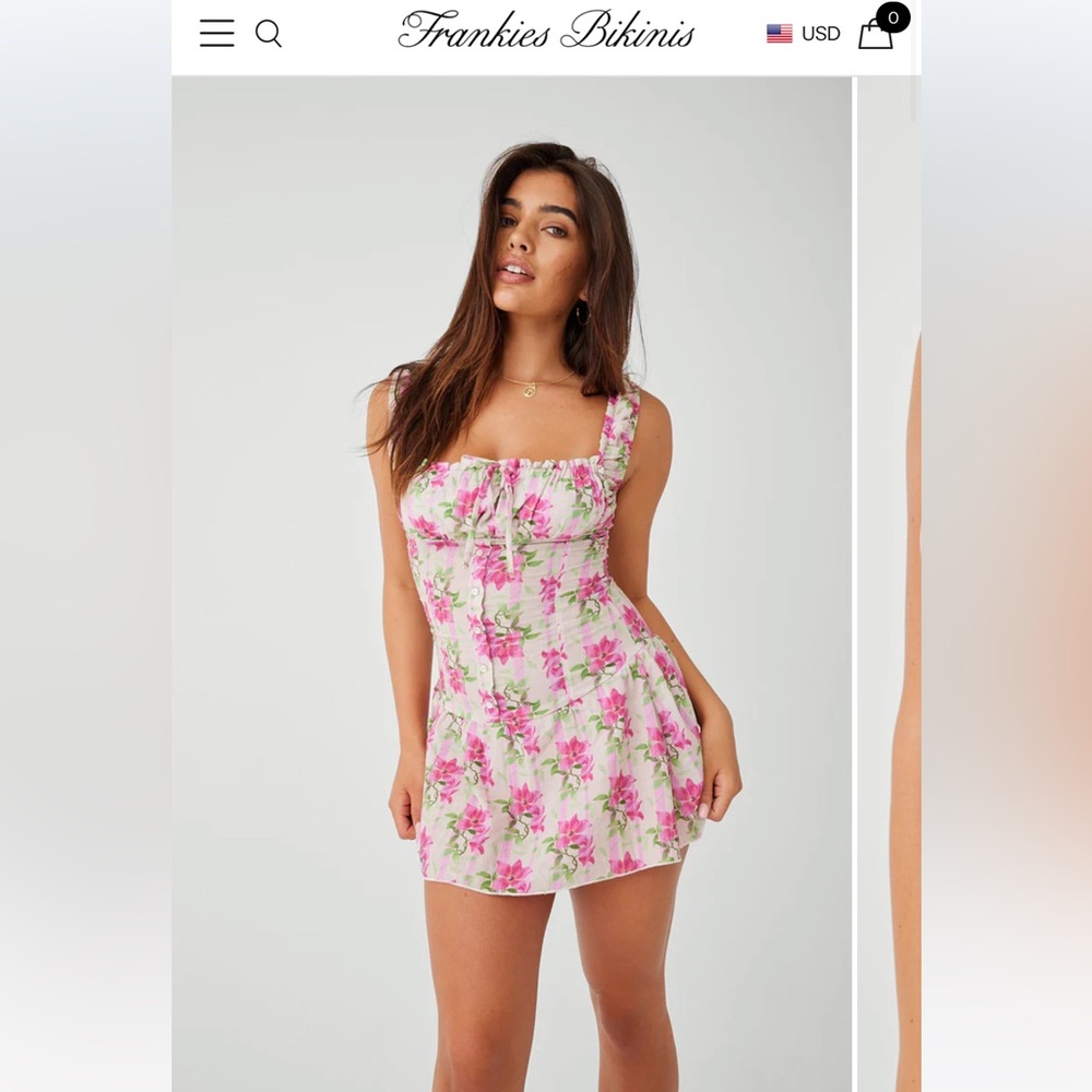 Frankies Bikinis Christa Floral Mini Dress
